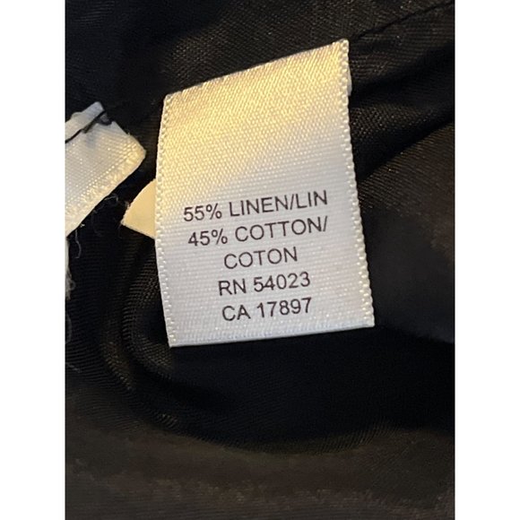 Prize Skirt Women Sz 6 Black A Line Full Solid Linen Blend Neutral Bohemian Dark - Picture 12 of 12